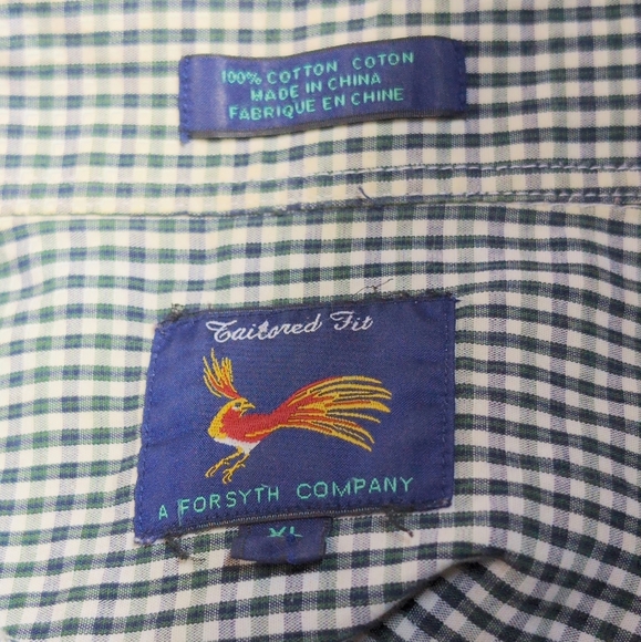 Forsyth sc XL Men's Black and White Checkered Shirt Tailored Fit - Picture 4 of 4